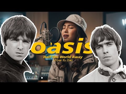 Oasis - Half The World Away (Lyric Video cover acoustic by zoe)