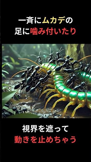 ムカデ vs 蟻の大群…衝撃の結末！！【ゆっくり解説】