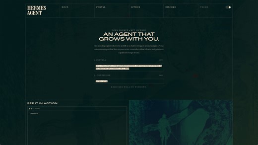 Hermes Agent: An open-source autonomous agent framework that grows, learns, and automates tasks across multiple platforms.