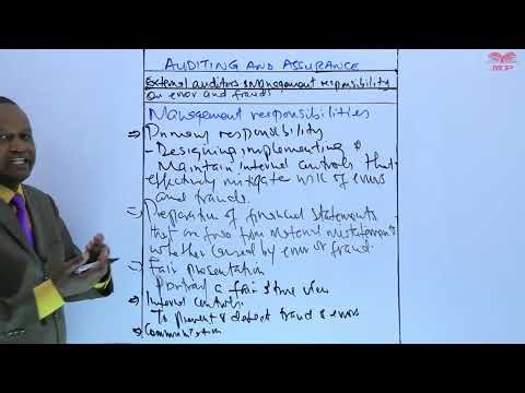 External Auditors and Management Responsibility on Error and Fraud