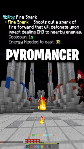 Pyromancer | Mage | Hypixel Warlords #shorts #minecraft #pvp #hypixel #warlords #gaming #skywars