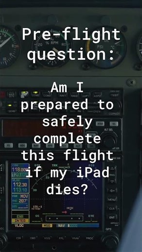What capabilities would you lose if your iPad failed in flight? #aviation