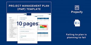 Project Management Plan Template: PMP, Project Tracking (MS Word) - Etsy UK