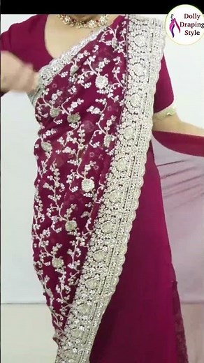 Bridal saree draping style for Beginner #drape #silksareedraping #saree