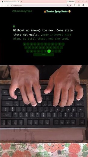 Insane 85 WPM 😱 Fast Typing Challenge! #touchtyping #keyboard #fasttyping #raushantypingmaster