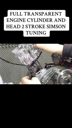 FULL TRANSPARENT ENGINE CYLINDER AND HEAD 2 STROKE SIMSON TUNING | Transparent Engine Models