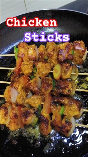 Juicy Chicken Sticks Recipe 🍢#viral #skewers #chickenstick #trending #shorts