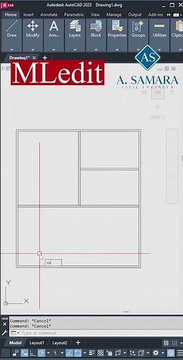 استخدام أمر Multi line لرسم الجدران في #أوتوكاد : درس قصير #autocad