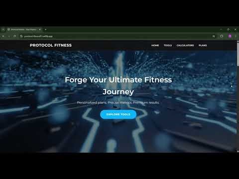 Fitgenious: Smart Health & Fitness Web App Demo
