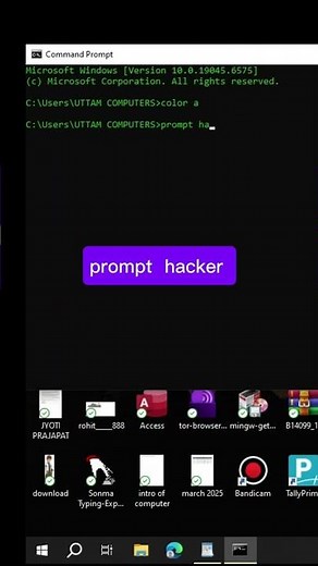 How To Change MS-Dos Prompt Command | #commandprompt #gadgets #tech #shorts #cmd