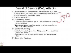 Week 2 : Lecture 9 : Different Types of Attacks on Networks