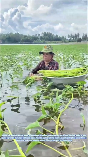 Harvesting Amaranth: A Glimpse into Aquatic Farming