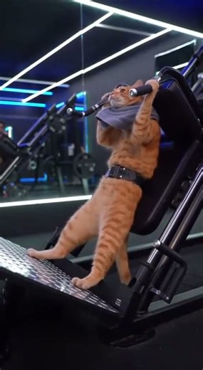 AI Cat Working Out at the Gym 🐱💪 | Funniest Fitness Video