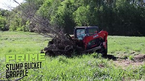 The Prime Attachments Stump Bucket Grapple is identical to the original Stump Bucket but with an added grapple. It is 63″ in length, making it the perfect bucket for digging up stumps and trees, as well as general digging and trenching. #primeattachments #builttobebadass #hardcoreattachments #grapple #stumpremoval | Prime Attachments