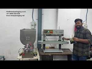 Chutney Paste Filling Machine With Stirrer | 100–1000 ml Filling | Heavy Duty Band Sealer