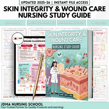 Skin Integrity & Wound Care Nursing Study Guide, Wound Healing Notes, 65 PDF