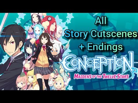 Conception Plus - All Story Cutscenes and 15 Endings