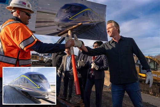 Newsom cheers California’s high-speed rail at State of State — despite $135B price tag, years of false starts