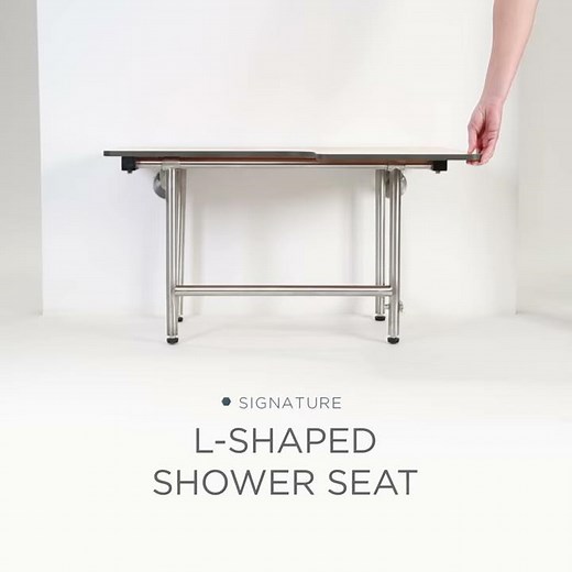 Lift-Assist Accessibility L-Shaped Shower Seat