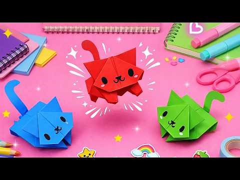 Origami Jumping Cat | How to make a paper cat