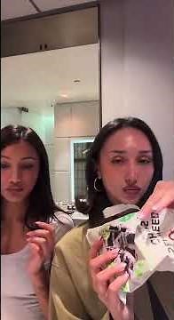 Jasmine & Bella doing taste test Korean snacks #shorts