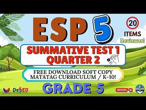 ESP 5 Q2 – GMRC 2nd Summative Test | Free Editable Exam | Download Now #2025 #kwaderno MATATAG