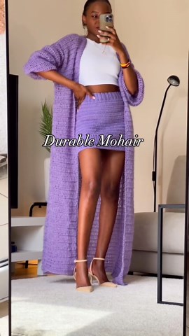 Agnes Koch | AC | Modern Crochet | DE 🇩🇪 on Instagram: "Crochet duster using Durable mohair yarn. Full Tutorial is available on my YouTube channel. Skirt tutorial will be available next Thursday. Yarn: Durable Mohair from @durableyarn @durableyarn_deutschland #crochet #crochetyarn #yarnlover #crochetduster #crochetcardigan #crochettutorial #crochetlove #häkeln #mohair #durableyarn #sponsored"