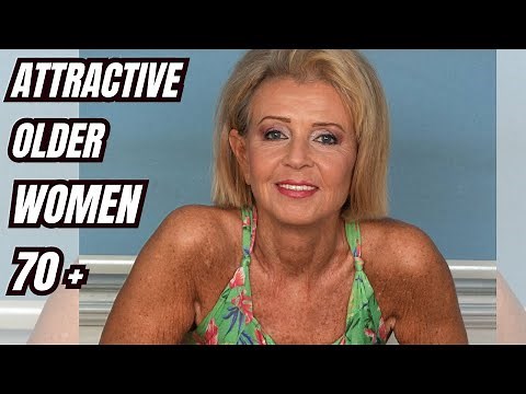 Choose Me! Natural Older Women Over 70 Romana Attractively Dressed in Lingerie and Stockings!