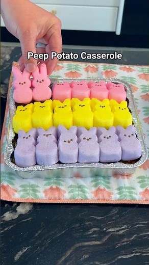Peep Potato Casserole #eastersunday #easterrecipes #peep #sweetpotato
