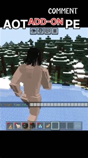 Minecraft attack on Titan pocket edition add-on 😱🥰 #minecraft #aot #addon #shorts