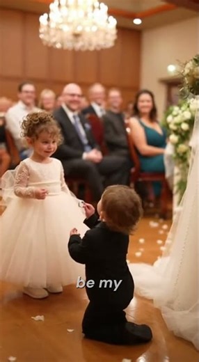 Baby Stole The Show With The Sweetest Kid Proposal! 💍👶 #shorts #WeddingMoments #FunnyKids