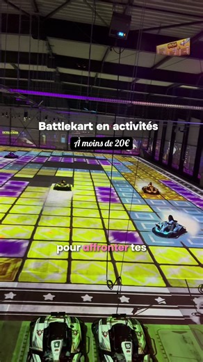 Activités à paris ! 18€ la partie pour affronter tes amis au BattleKart 🏎️💥 Mini-jeux, activités, bonus sur la piste et course immersive… clairement l’un des kartings les plus fun à tester. ⚠️ Offre valable de 10h30 à 13h jusqu’au 8 mars. 📍 Go chez @BattleKart_Villepinte ~partenariat commercial #battle #kart #activites #karting