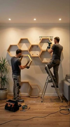 DIY Modern Honeycomb Wall Transformation! 🏠✨