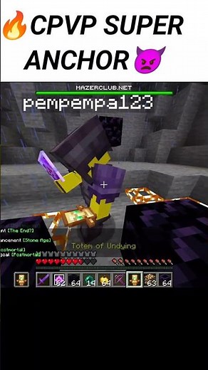 SUPERFAST Anchor CPvP! 🔥 Minecraft Crystal PvP 1v1 – Insane Clutch Skills.|#shorts #cpvp #viral.