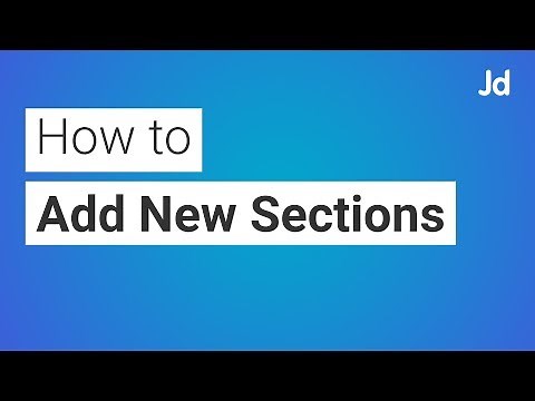 How to Add New Sections