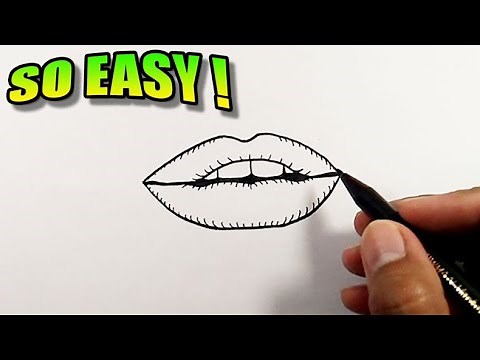 How to draw sad lips step by step | Easy Drawings