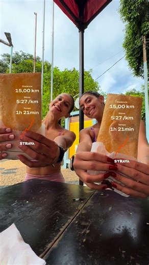 Ana Amaral on Instagram: "Corrida + pastel + caldo de cana + nós juntas = 🤓💜 #lifestyle #reels #viral #running"