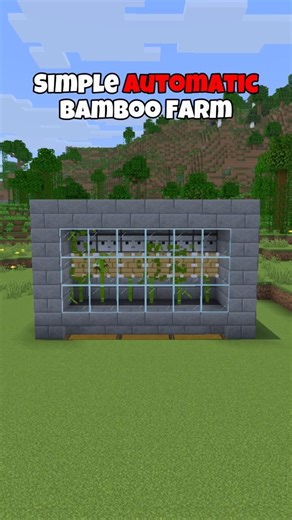 Minecraft Automatic Bamboo Farm Tutorial