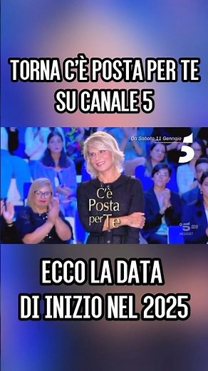 La nuova edizione di C'è posta per te avrà inizio sabato 11 gennaio 2025