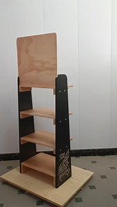 Pop Customized Pine Wood Display Stand Floor Wooden Shop Display Rack Store Wood Retail Display for Brand Marketing