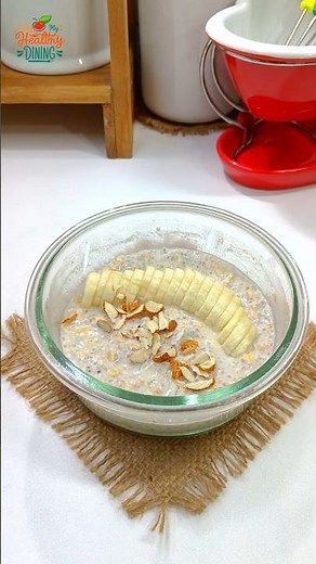 Healthy & tasty overnight oats chia seeds breakfast bowl #shorts