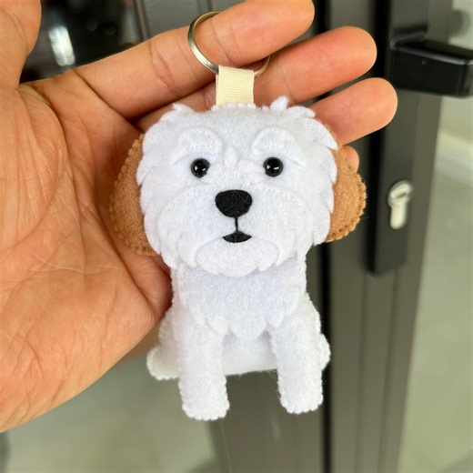 Handmade Felt Maltipoo Keychain, Wool Felt Maltipoo Bag Charm, Felt Maltipoo Ornament - Etsy
