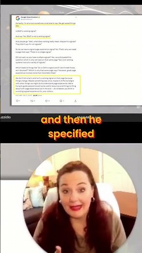 Straight from Google 👀 Danny Sullivan weighs in on Core Web Vitals
