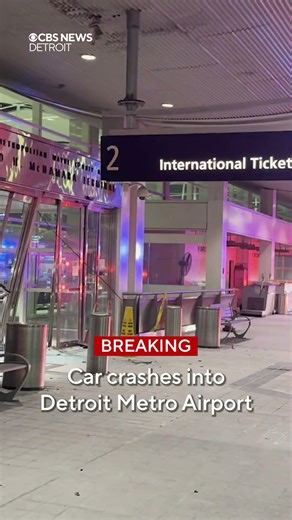 Car crashes into Detroit Metro Airport