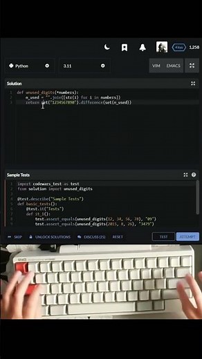 ASMR Python Coding on HHKB Keyboard Short 1