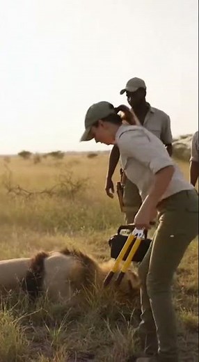 🦁 Lion Caught in Snare — Humanitarian Rescue 🐾 | Dramatic Wildlife Save | Wild Interaction Diaries