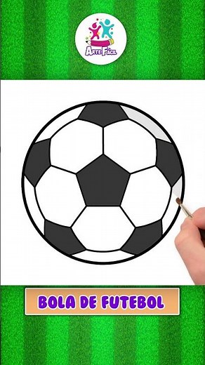 How to Draw a Soccer Ball #shorts #chikiartbrasil #easydrawing