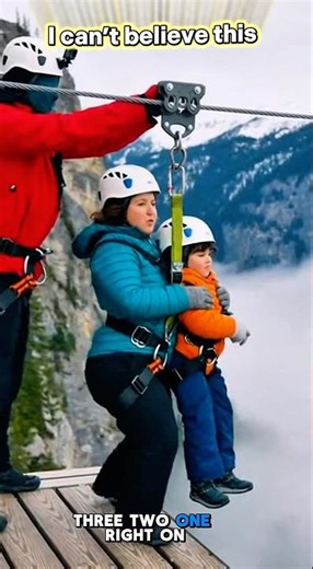 You Won’t Believe What Happens Mid-Zipline… 😮#viral #shorts