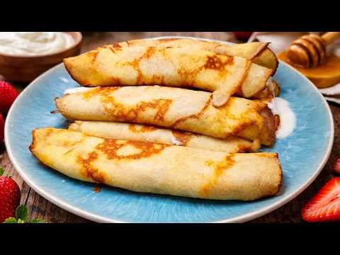 Easy Crepes with Cream Filling | Soft, Thin & Delicious