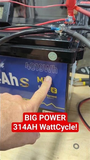 HUGE 314AH 12v #RV Battery! WattCycle w/ 200a BMS for trailer, boat, marine, #lithium #lifepo4 #diy